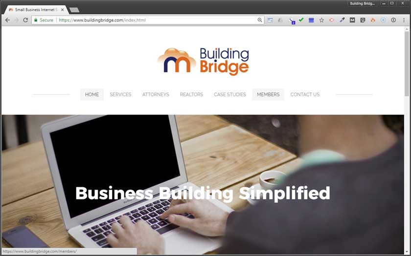 Members link to login to private website area